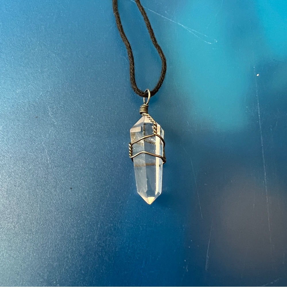 clear quartz necklace